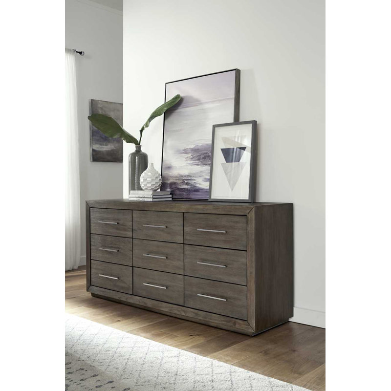 Brooks 72'' W 9 - Drawer Dresser, Brown