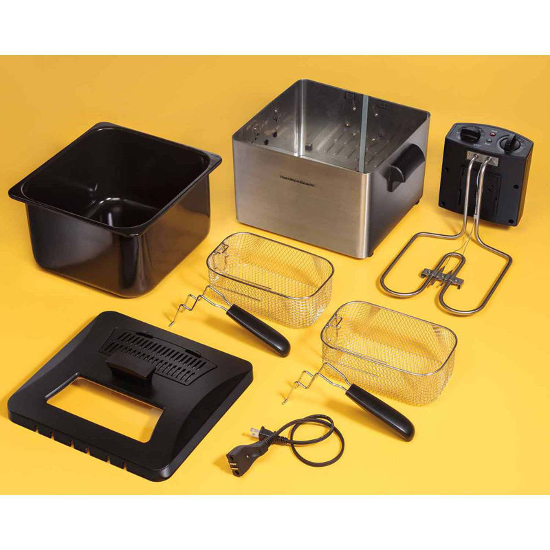 Stainless Steel Dual Basket Electric Deep Fryer
