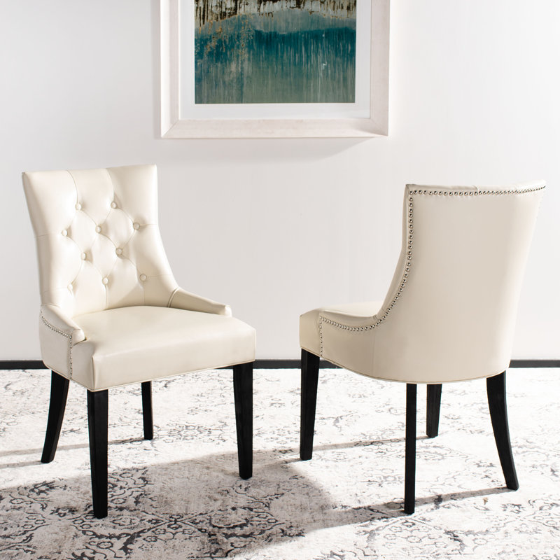 Danis 19.7'' H Tufted Faux Leather Upholstered Side Chair
