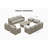 11 Pieces Patio Conversation Sets with Coffee Table, All Weather Outdoor Couch Sectional Set with Cushion, Small Conversation Set for Garden Poolside Backyard Beige-728581207