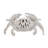 Arinjay Coral Look Crab 11" x 7.5" x 2.5" White