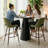 4-Piece Counter Height Bar Table Set With Upholstered Stools, Round Pedestal Kitchen Dining Set For 3-1351235866