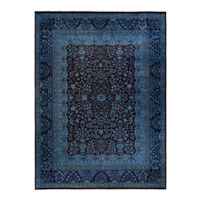 Tapis bleu noué à la main Weirsky - One-of-a-Kind Weirsky