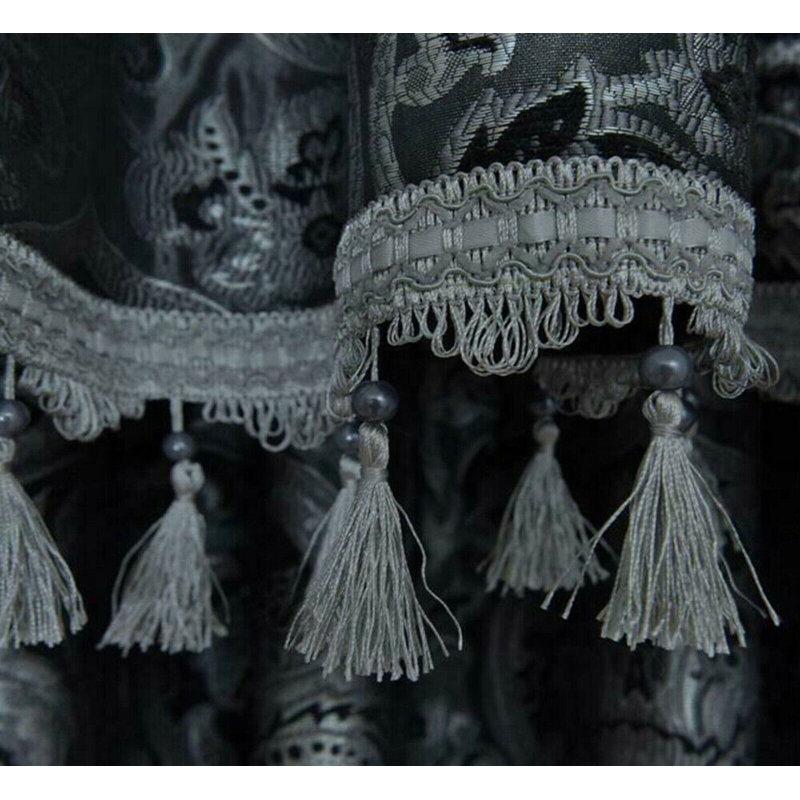 Mckellar Chenille Blackout Curtain Pair, 116 W x 137 D cm, Grey