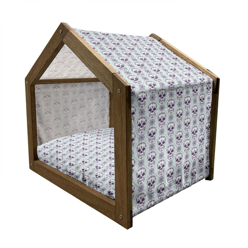 Niche pour chien en bois bleu, H 22,44 po x l 23,62 po x P 17,72 po