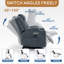 Fauteuil inclinable 350LB Power Lift - massage en 8 points et chaleur lombaire, charge USB / Type-C, revêtement en chenille avec porte-gobelets-1336987099