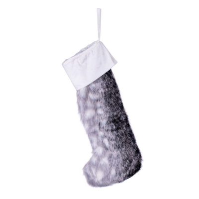  20" x 8" Arctic Faux Fur Stocking