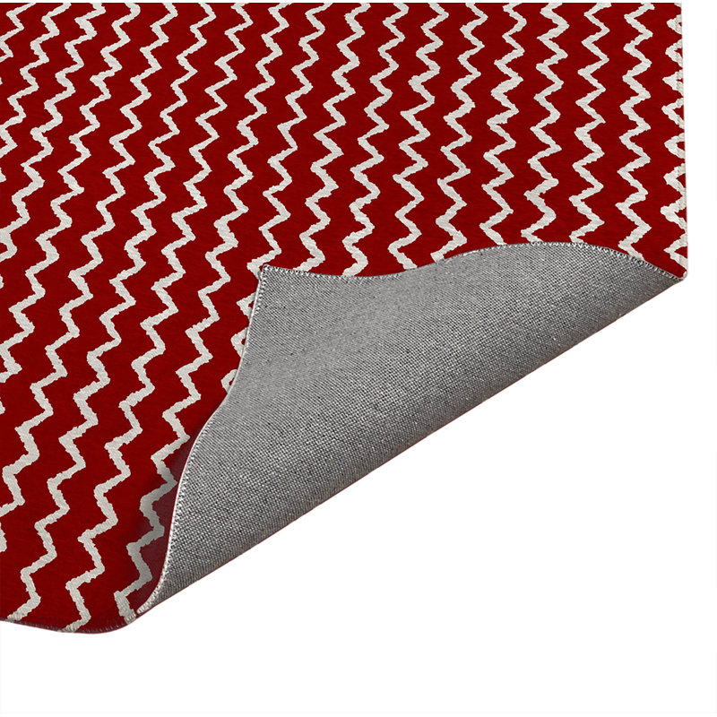 Tapis de cuisine Byrdhill, Rectangle 5 pi x 7 pi, Rouge canneberge
