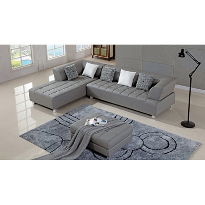 Henriquez Faux Leather L-Shaped Sectional