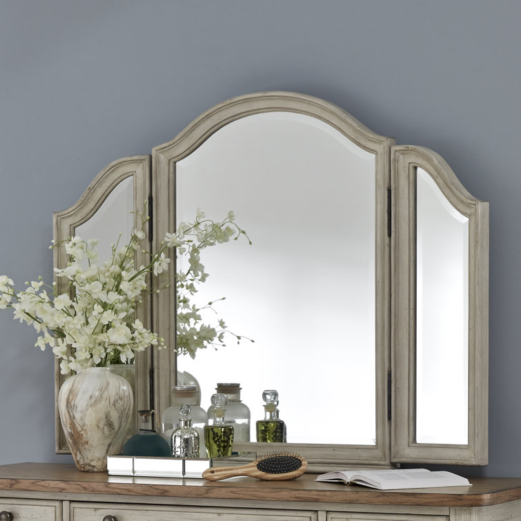 Harlowe Solid Wood Flat Dresser Mirror