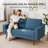 65.4" Mid-Century Modern Loveseat Sofa In Linen-1720252966