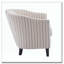 Fauteuil demi-tonneau rembourré avec accoudoirs évasés