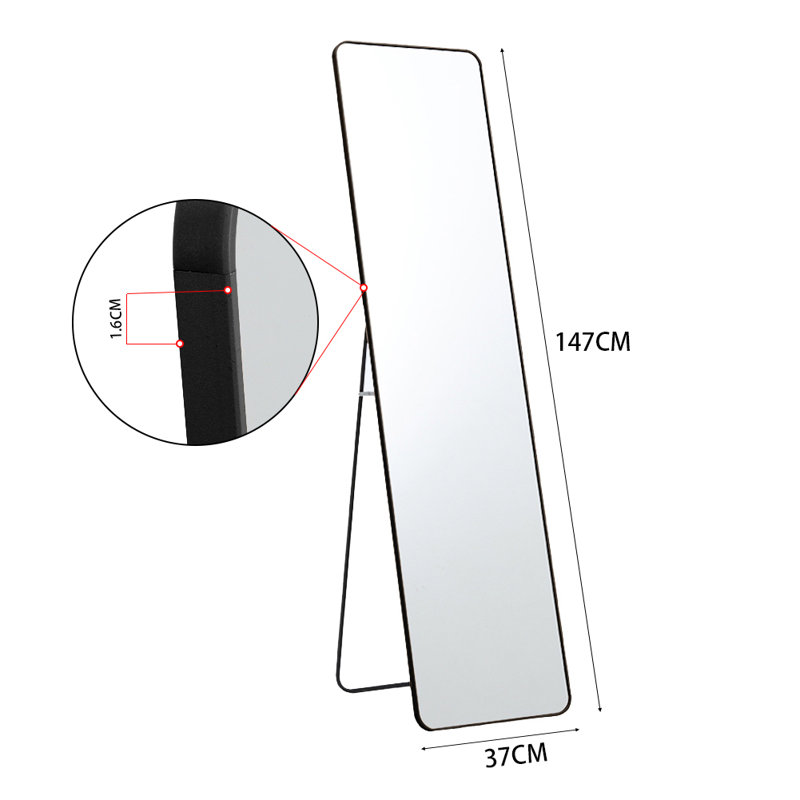 Metal Rectangle Floor Mirror
