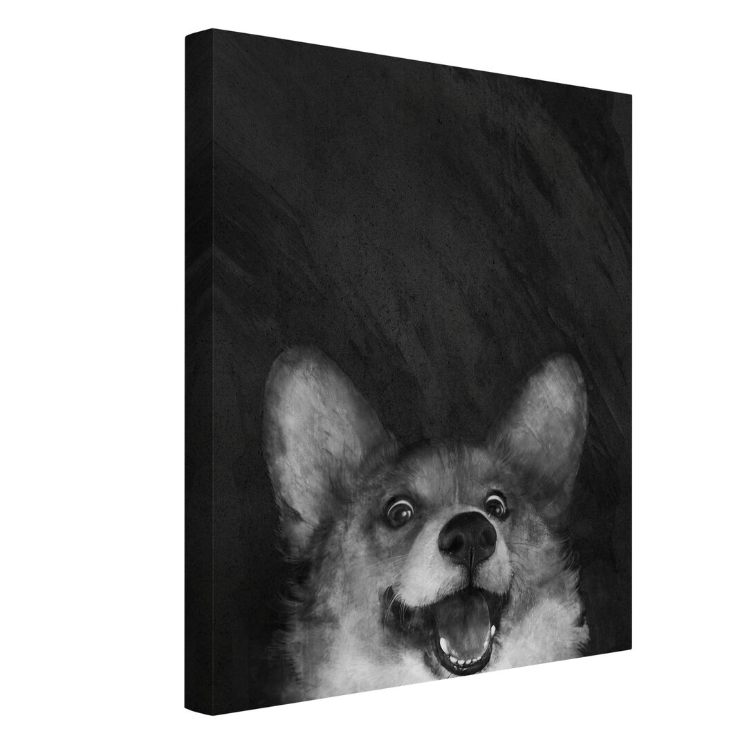 Leinwandbild Hund Corgi von Laura Graves