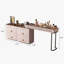 Meuble-lavabo extensible de haute qualité, en forme de L, avec prise de courant, plateau de table en verre, très facile à assembler-113204453-128542174