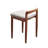 Solid Oak Vanity Stool with Upholstered Seat