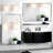 Brushed Silver Rounded Corner Rectangle Bathroom Mirror For Wall Metal Frame Wall Mounted Bathroom Mirror Vanity Bathroom Mirror(Horizontal & Vertical)-1732157462