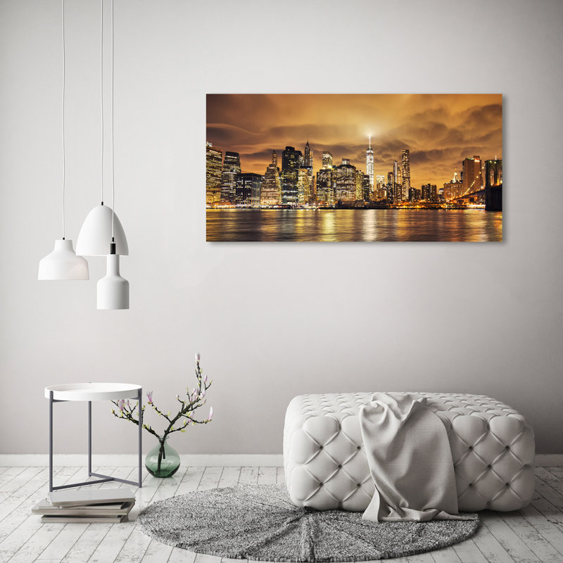 Manhattan New York - Wrapped Canvas Print