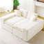 Canapé quatre places en velours blanc tortue, multifonctionnel et modulable, confortable et luxueux, pouvant supporter jusqu'à 180 kg, idéal pour la décoration intérieure.