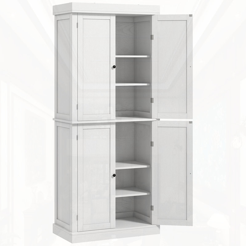 Armoire de cuisine autoportante 72,5 "H, Blanc