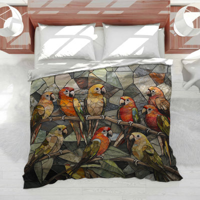 Parrots Bedding Animal Comforter Tropical
