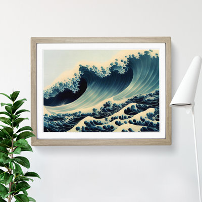 XH1022-3531X Expressive Japanese Wave - Single Picture Frame Print