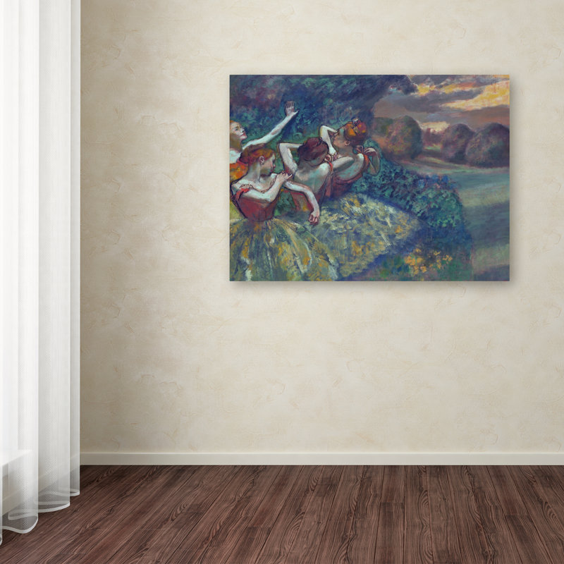 «Four Dancers 1899» par Edgar Degas, reproduction sur toile, H 14 po x l 19 po x P 2 po, Canvas
