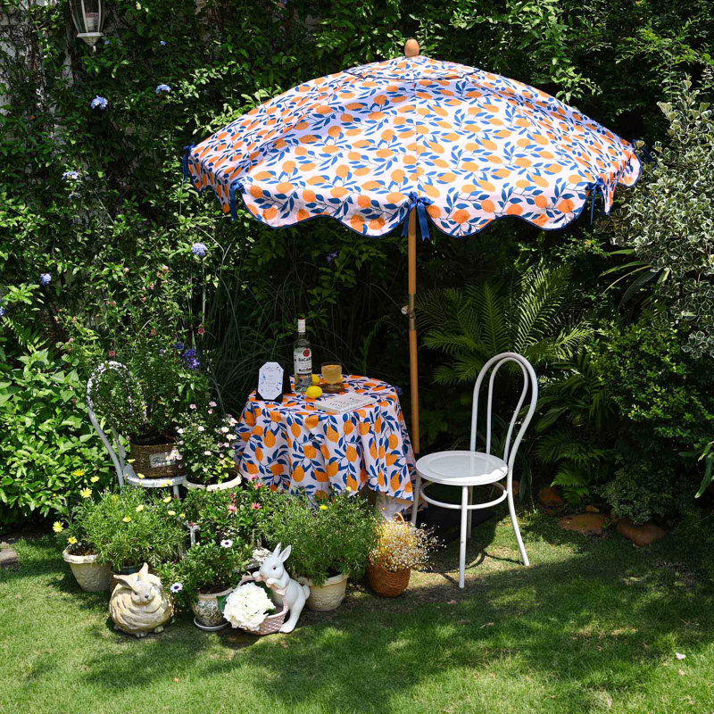  43"x57" Rectangle Tablecloth Table Cover Lemon Tree Yard Party Picnic Washable Polyester Decorative Fabric for Garden Summer Event Planning