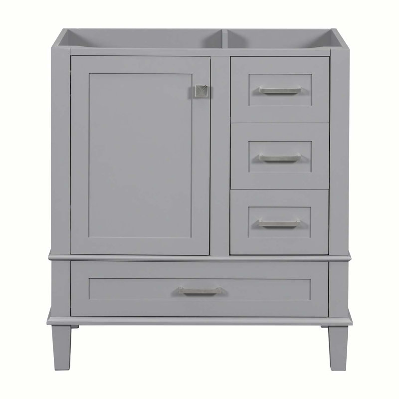 Base de meuble-lavabo simple 29,4 po seulement, Gris