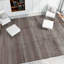 Striped Area Rug in Wine/Silver/Gray