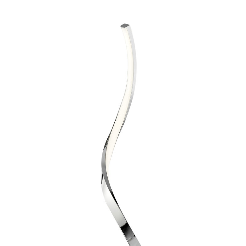 Lampe sur pied à DEL 63 po à intensité variable Taquan, Chrome
