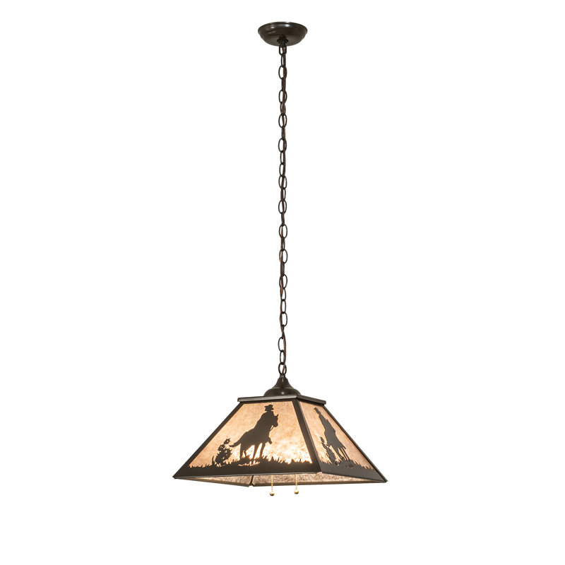 Luminaire suspendu carré 16 po Cowboy