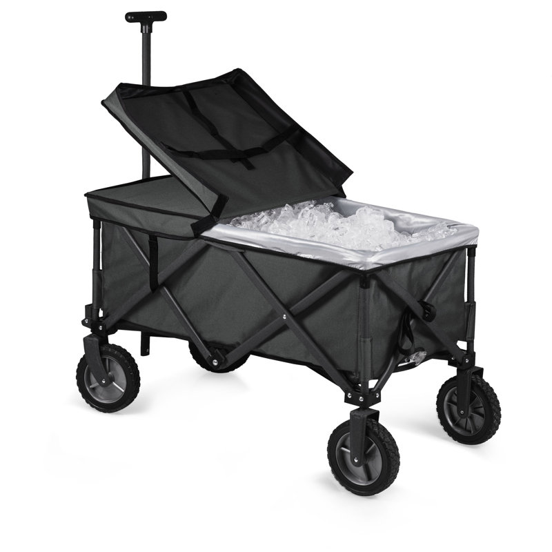 Chariot utilitaire portatif Adventure Wagon Elite avec table et doublure, Noir / Gris