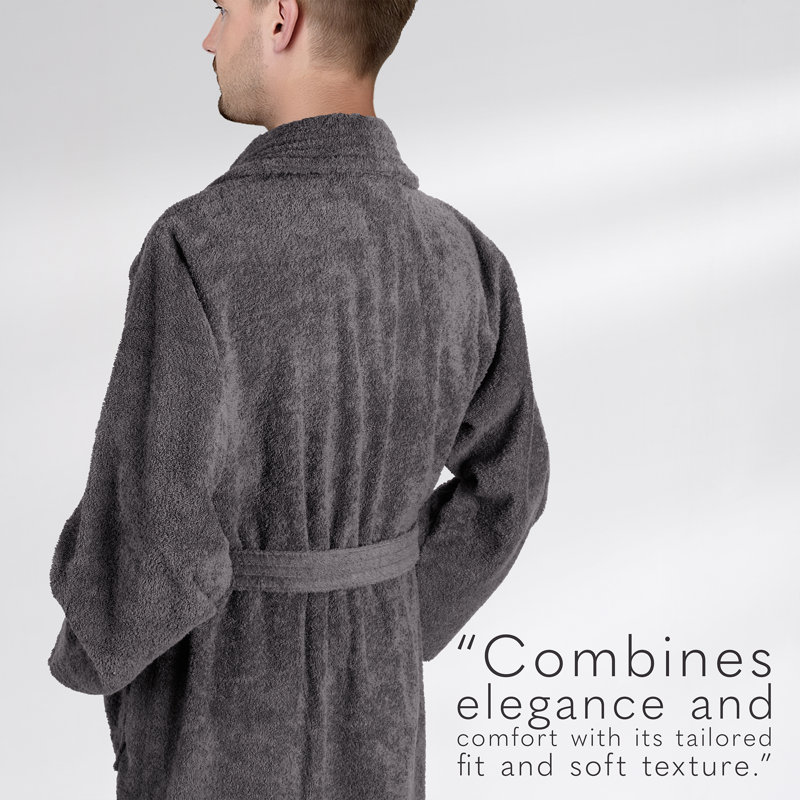 Peignoirs turcs 100% coton, robes pour hommes légères et absorbantes, Gris, S