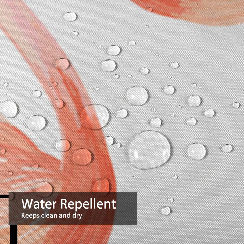 Rideau de douche imperméable à l'eau avec 12 crochets, L 72 po x l 84 po