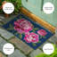 Tapis intérieur / extérieur lavable Peony Garden Welcome