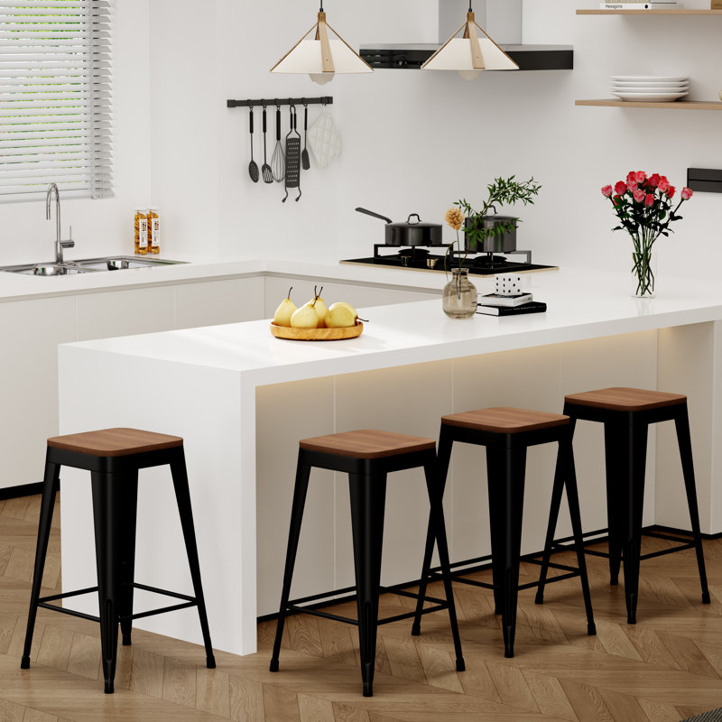 Hartung Counter Stool, Counter Stool (24” Seat Height), Black