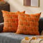 Housses de coussin d'automne 18x18 (2 pièces) - Décorations automnales à la citrouille orange, verte et jaune