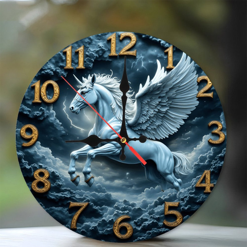 Licorne ailée bleue