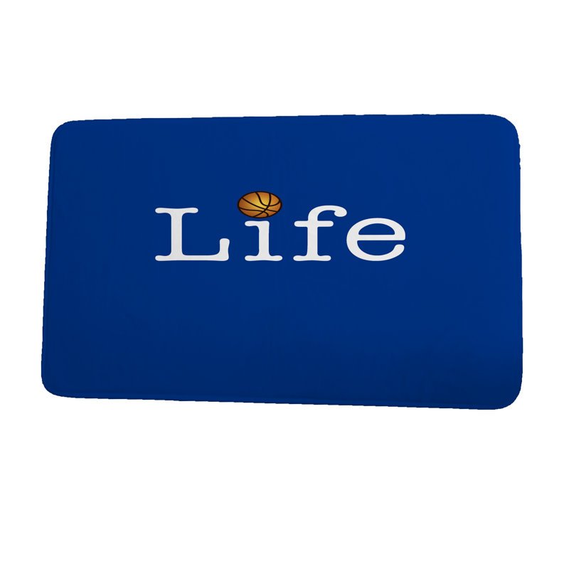 Tapis de bain Life + Ball, l 24 po x L 36 po, Bleu royal