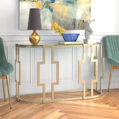 Birnson 48'' Glass Top Console Table