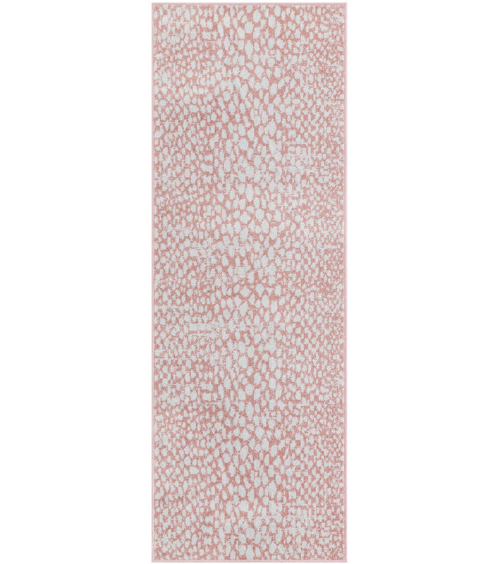 Tapis rose à motif animalier Langley Street®, Tapis de couloir 2 pi x 6 pi 1 po