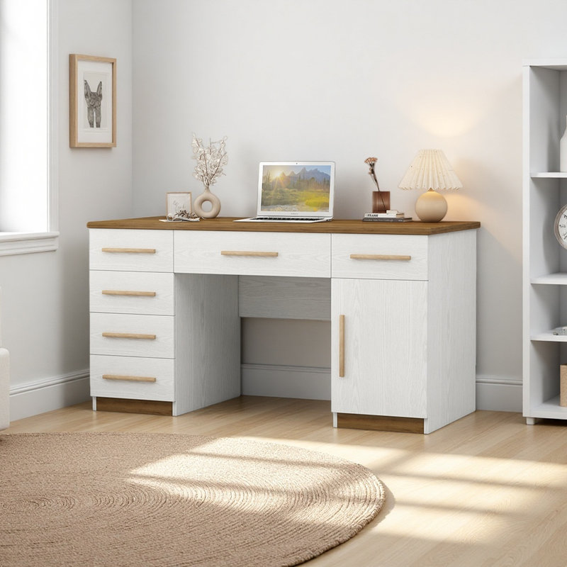 Bureau compact avec tiroirs, H 29,52 po x l 47,24 po x P 23,62 po