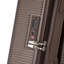 20 "/ 24" / 28 "3 pièces / ensemble en valise à roulettes en ABS, valise de cabine, couleur assortie, serrure à combinaison TSA (brun)