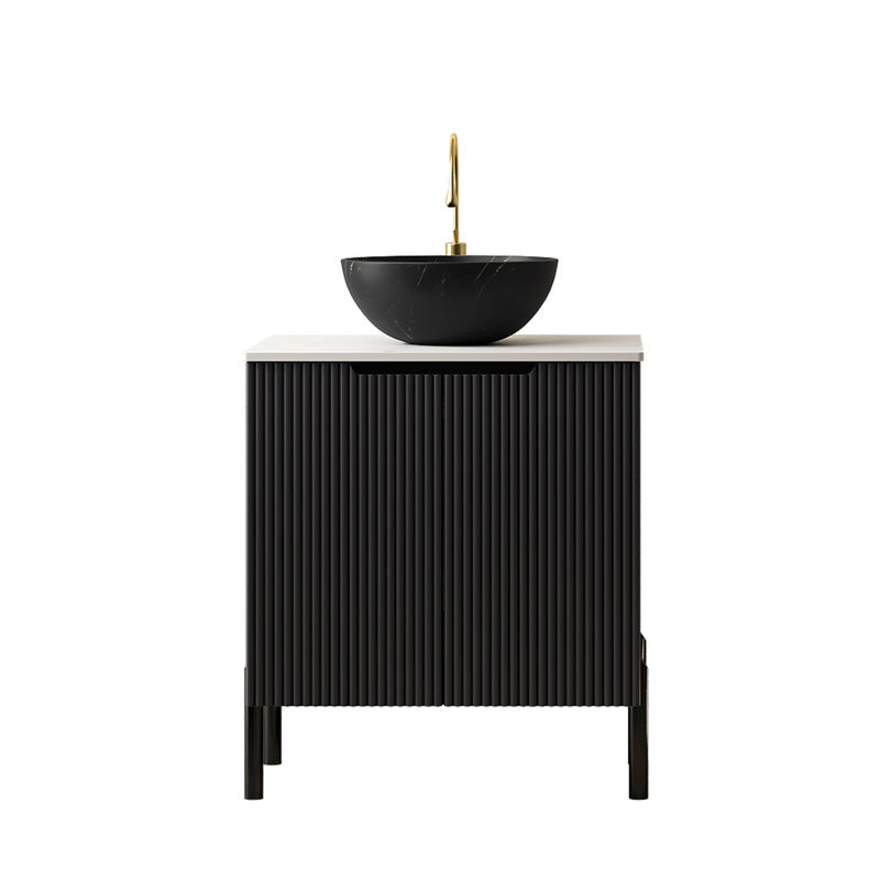 Meuble-lavabo 24 po avec lavabo noir