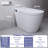 T6805-WH Smart Toilet, Round Seat Toilet with Cleaning Mode & Warm Air Dryer