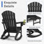 Chaise Adirondack pliante et berçante en plastique avec repose-pieds-551901095