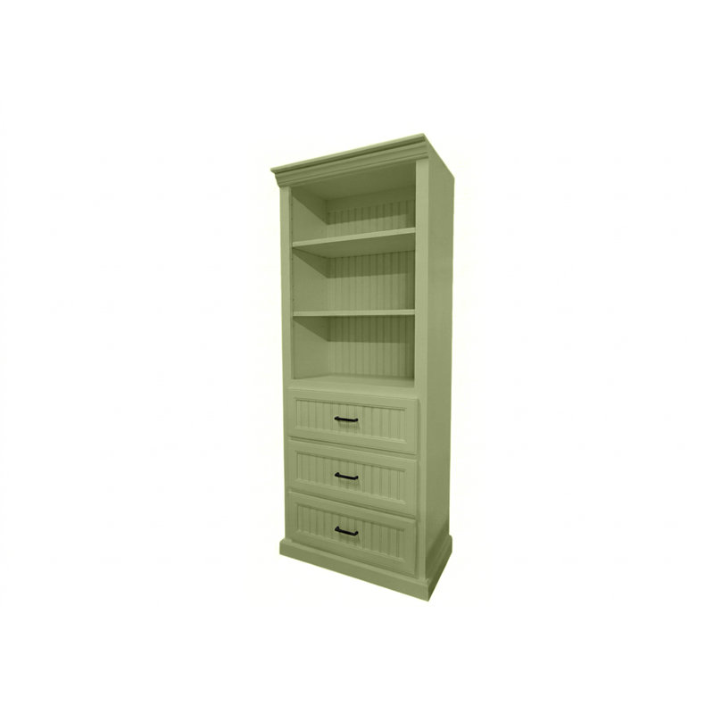 Bibliothèque en bois massif avec rangement Coastal, Summer Sage