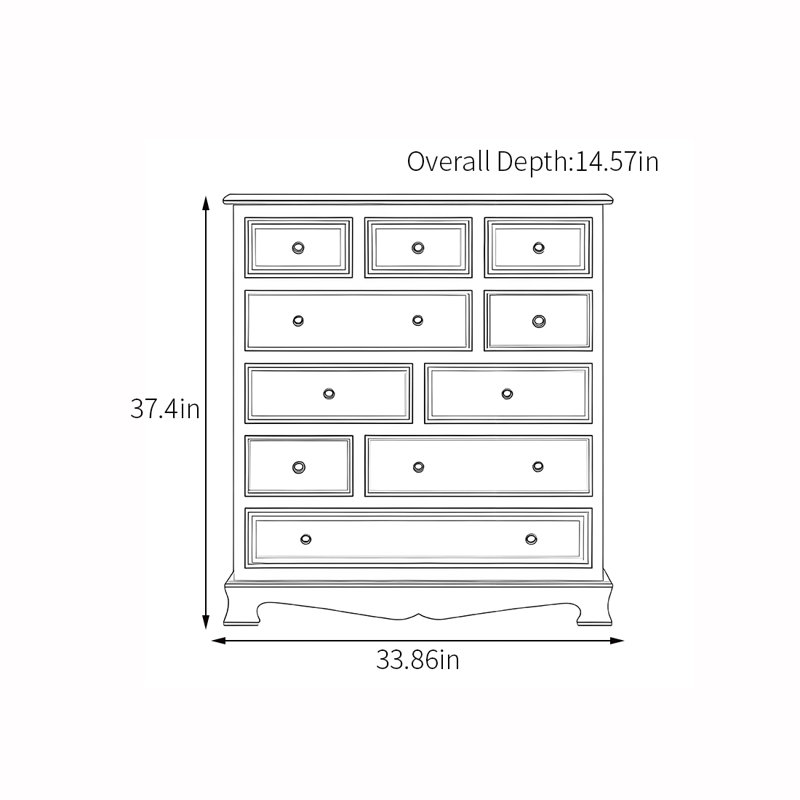 Commode d'appoint multifonctionnelle, Marron foncé