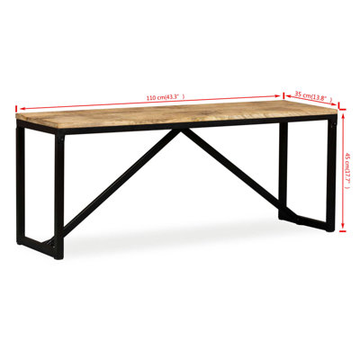 Macalester Solid Wood Bench